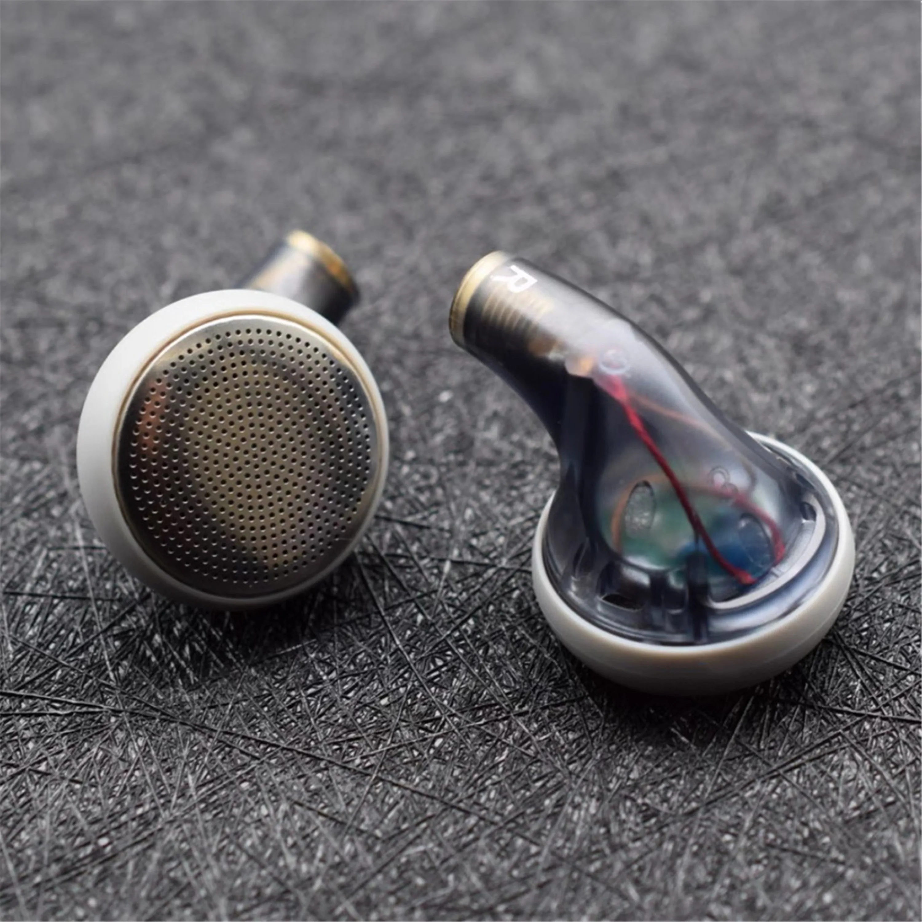 FENGRU JZ32 Diy PET Blue Diamond Diafragma Unit Hoofdtelefoon 32ohm 300ohm Hoge Impedantie Platte Kop Oordopjes HiFi In Ear Oortelefoon