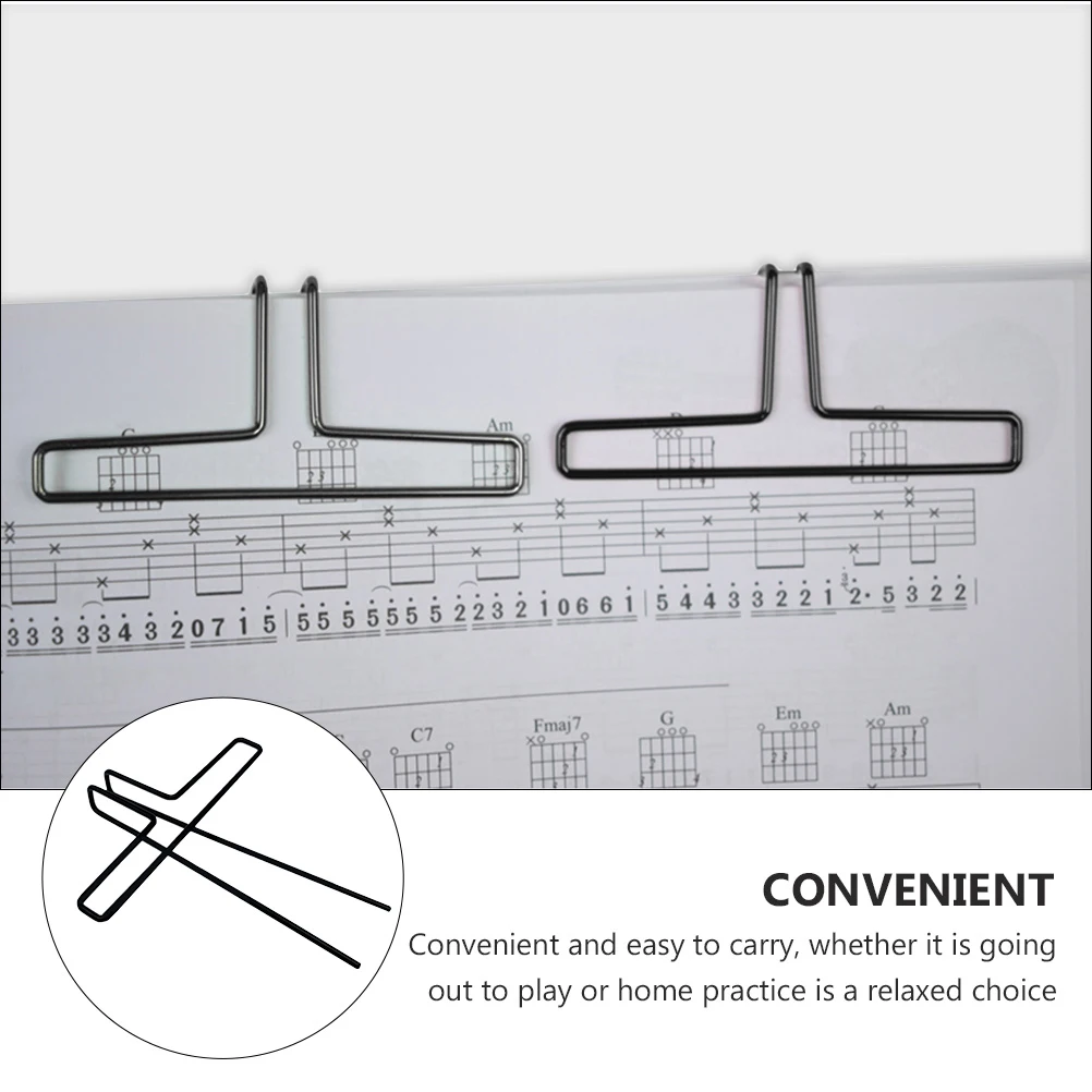 

Creative Metal Score Strong Clamping Force Sheet Music Book Holder For Stage Studio Durable Music Note Page Clamp Black Simple