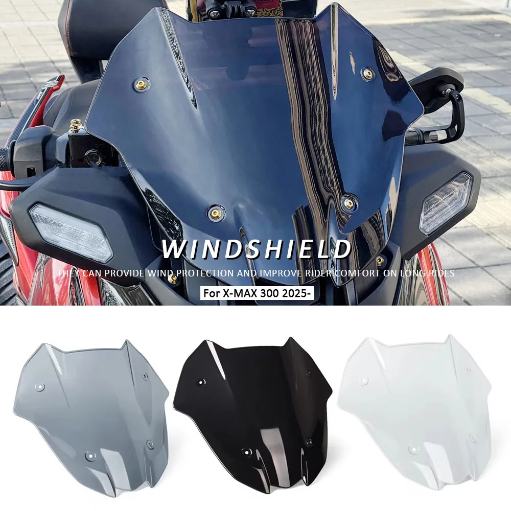 

For Yamaha X-MAX XMAX 300 X-MAX300 2025 Windscreen Windshield Wind Deflector Shield Screen Visor Glass Motorcycle Accessories