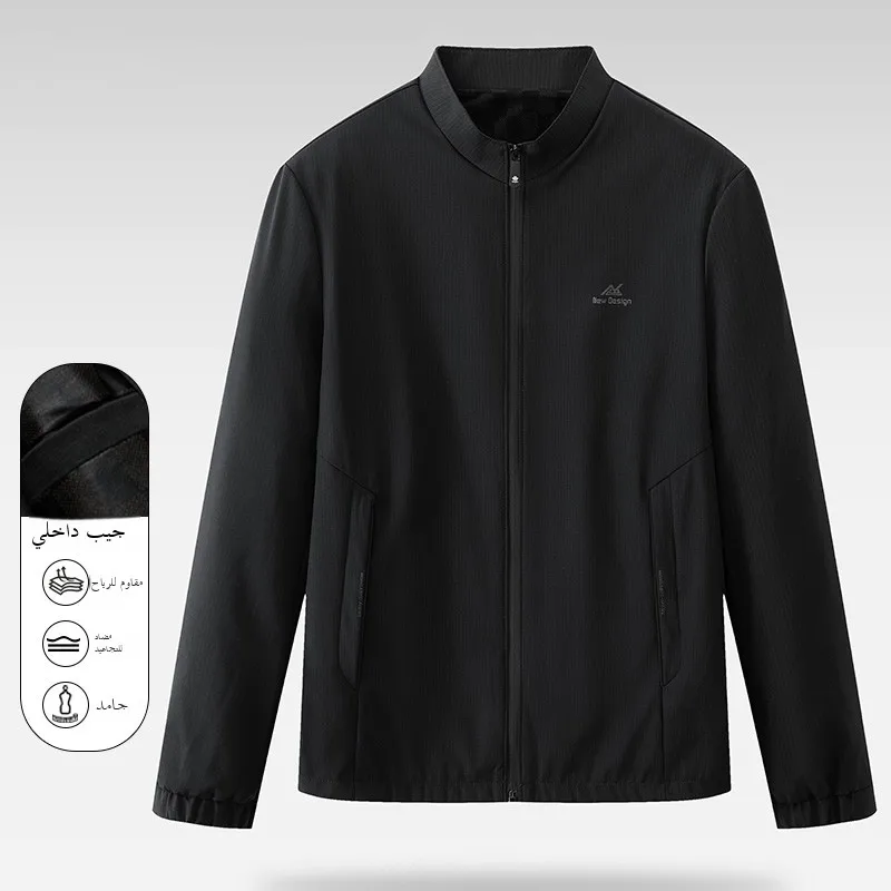 

Classic Comfortable Stand Collar Jaet 2025 Autumn Winter Faion Urban Sle Anti Wrinkle Long Sve Zipper Closure Men's ...