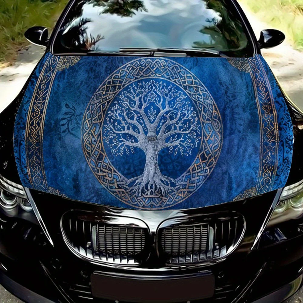 

Magic Spirit Tree PVC Car Vinyl Wraps, Self-Adhesive Waterproof Car Hood Decal Sticker, Car Decoration Protection Stickers for T