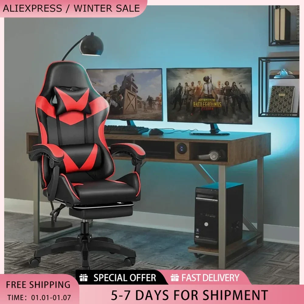 Gaming Chair Office Chairs Backrest and Seat Height Adjustable Swivel Recliner Racing Office Computer Ergonomic Video Game Chair