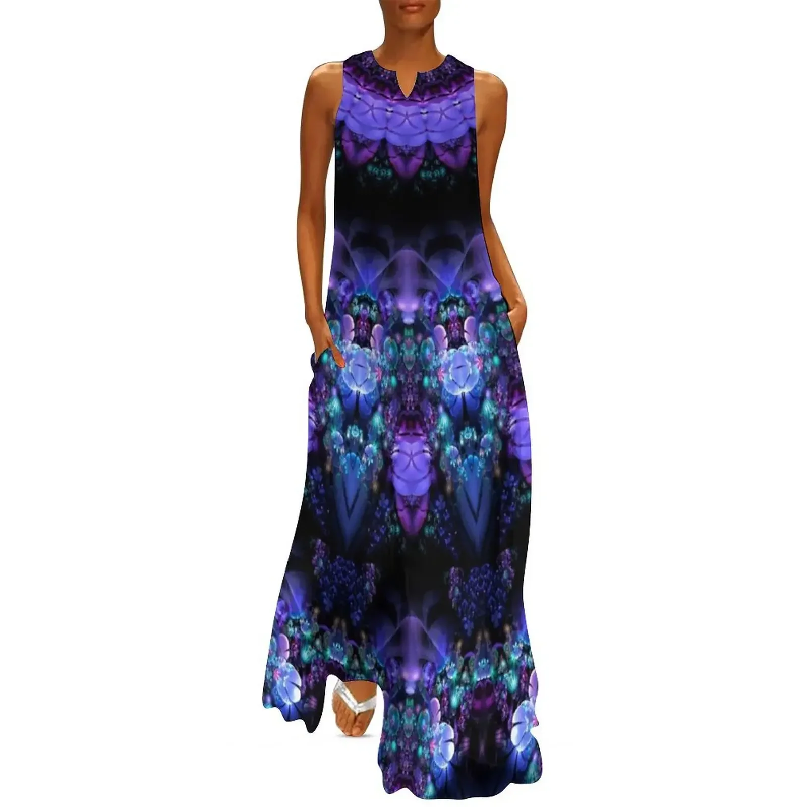 

Midnight In The Garden Mandala Half Long Dress summer clothes for women women's clothing korea stylish Prom gown Dress