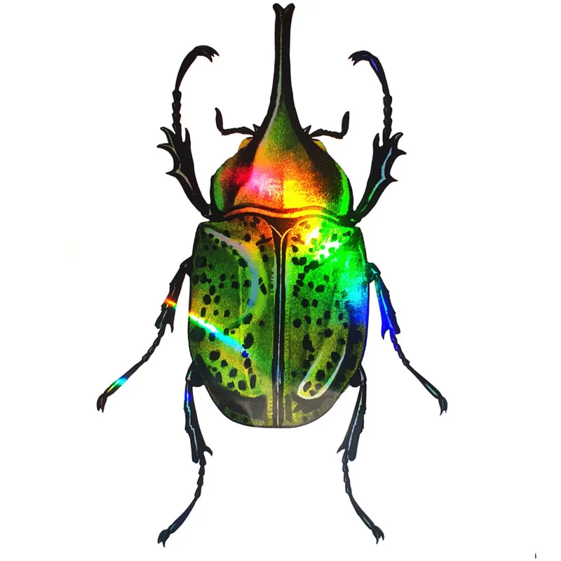 

V1633# Beetle Chafer Scarab Hologram Car Decal Sticker Colorful PVC Sticker Car Decoration Sticker