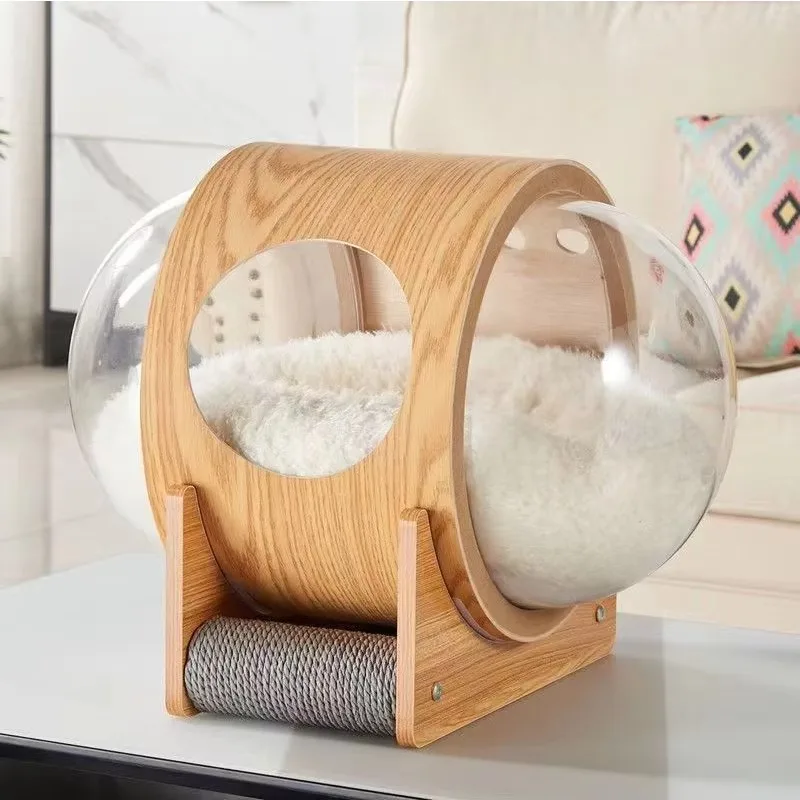 

Hot Pet Furniture Luxury Pet Luxury Kitten House Cat Tower with Scraper Board Modern Cat Kitten Climbing Tree