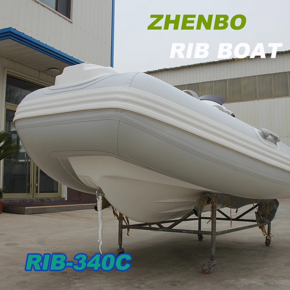 Offshore Waters 3.4m Rib 340 Fishing Fiberglass Hypalon Inflatable Rib Boat Rib340