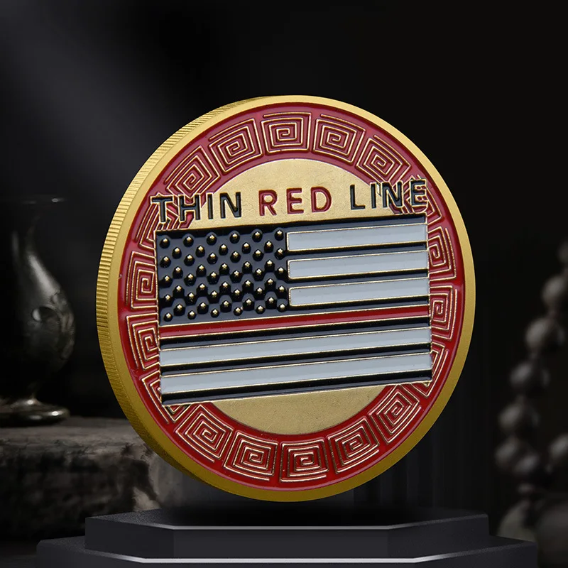 American Fire Rescue Souvenir Coin Heroic Firefighter Rong Yaoyin Souvenir Collection Coin