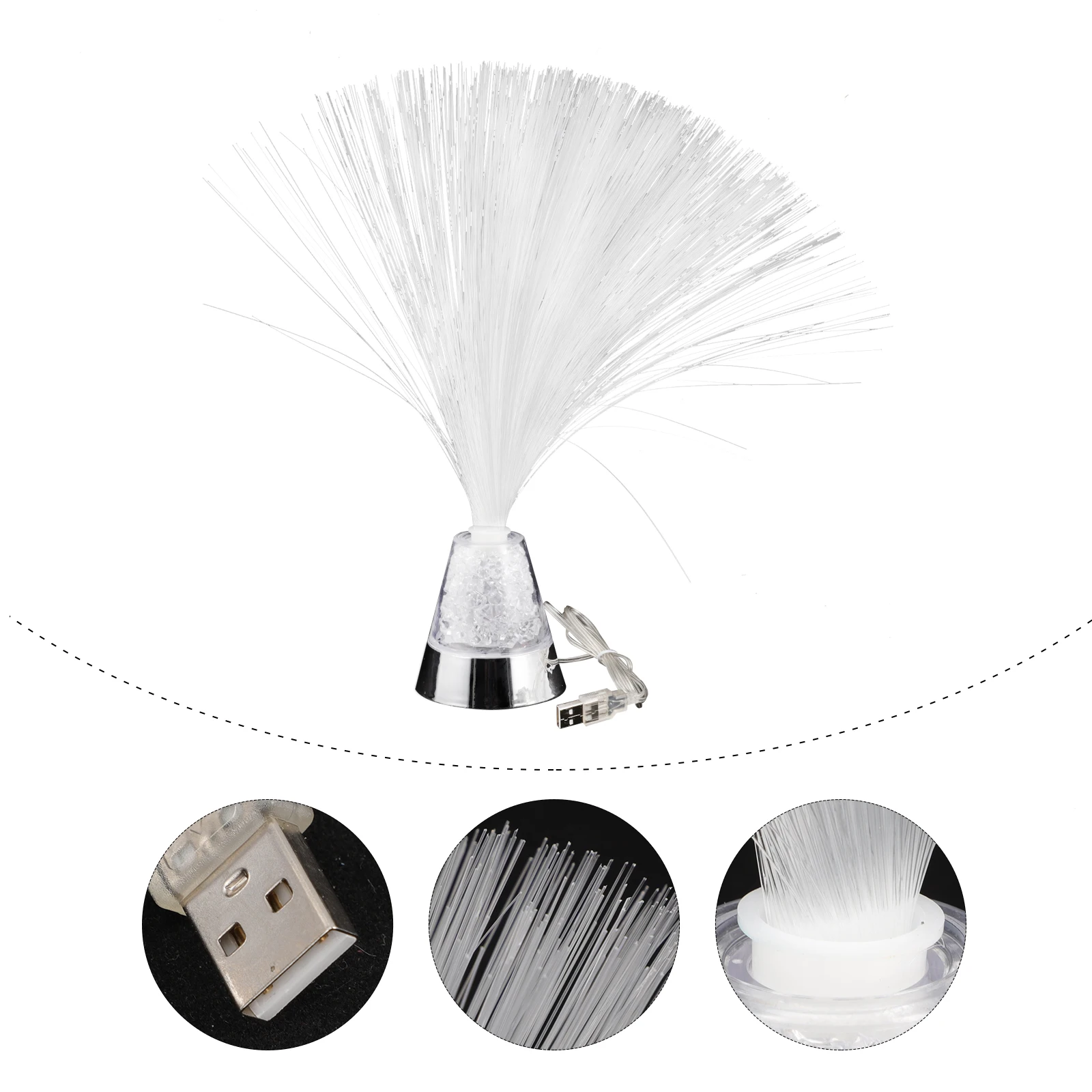 Lampada da tavolo con luce in fibra ottica che cambia colore 3D Rgb, luce notturna per la lampada decorativa da tavolo domestica