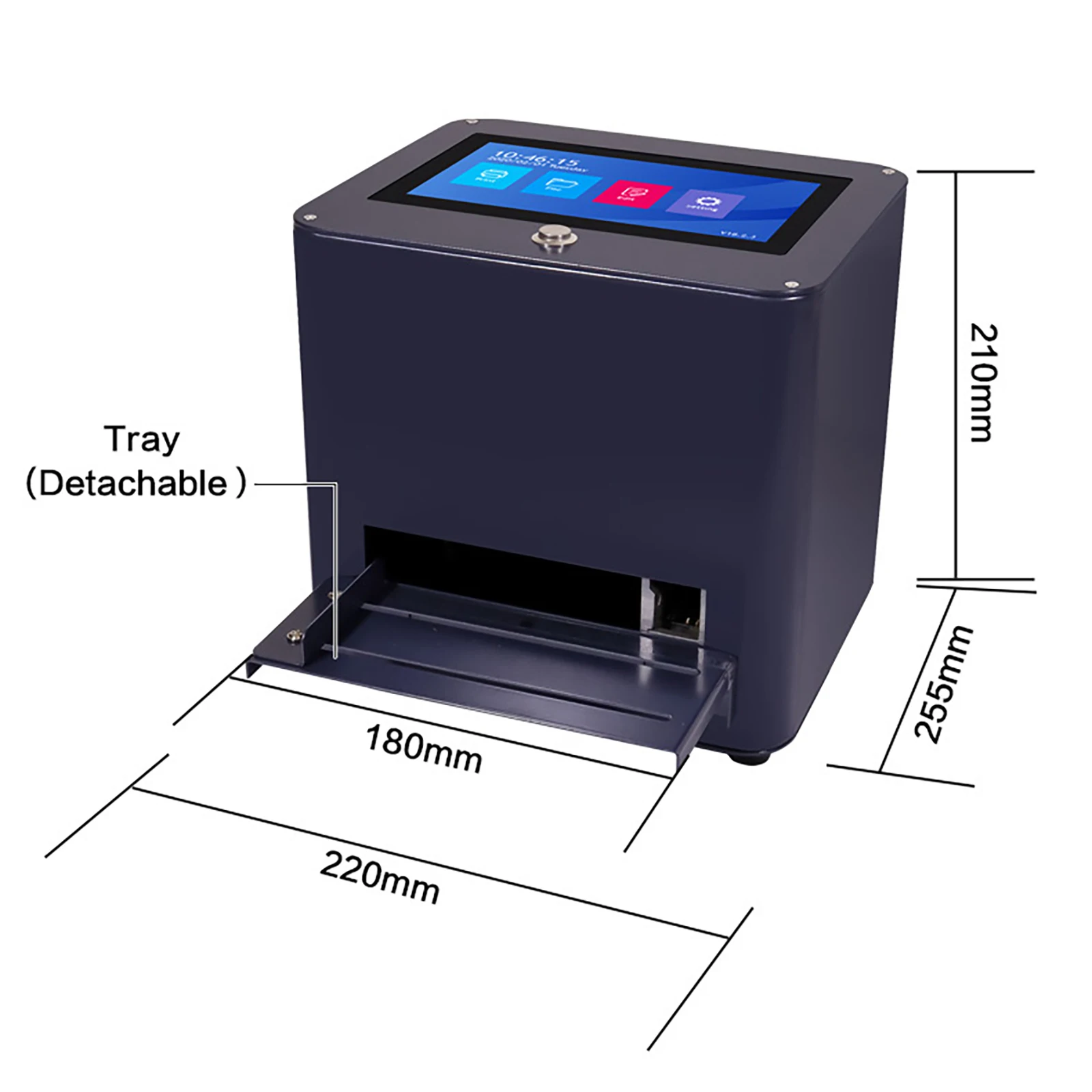 ZM-S100 12.7/25.4mm Desktop Static TIJ Inkjet Printer with 7