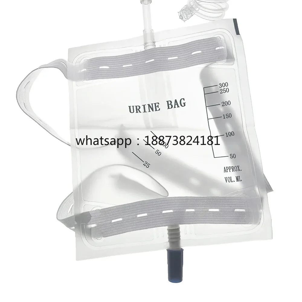 

Urine Drainage Collection Bag Luer Lock With Tube Hanging Strap Anti Reflux Drain 150ml 300ml 500ml fast shipping
