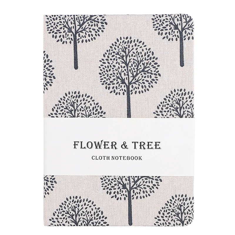 High Quarlity notebook Flower and tree ledger book cloth printed notepad Student diary hardfaced super thick diary journaling