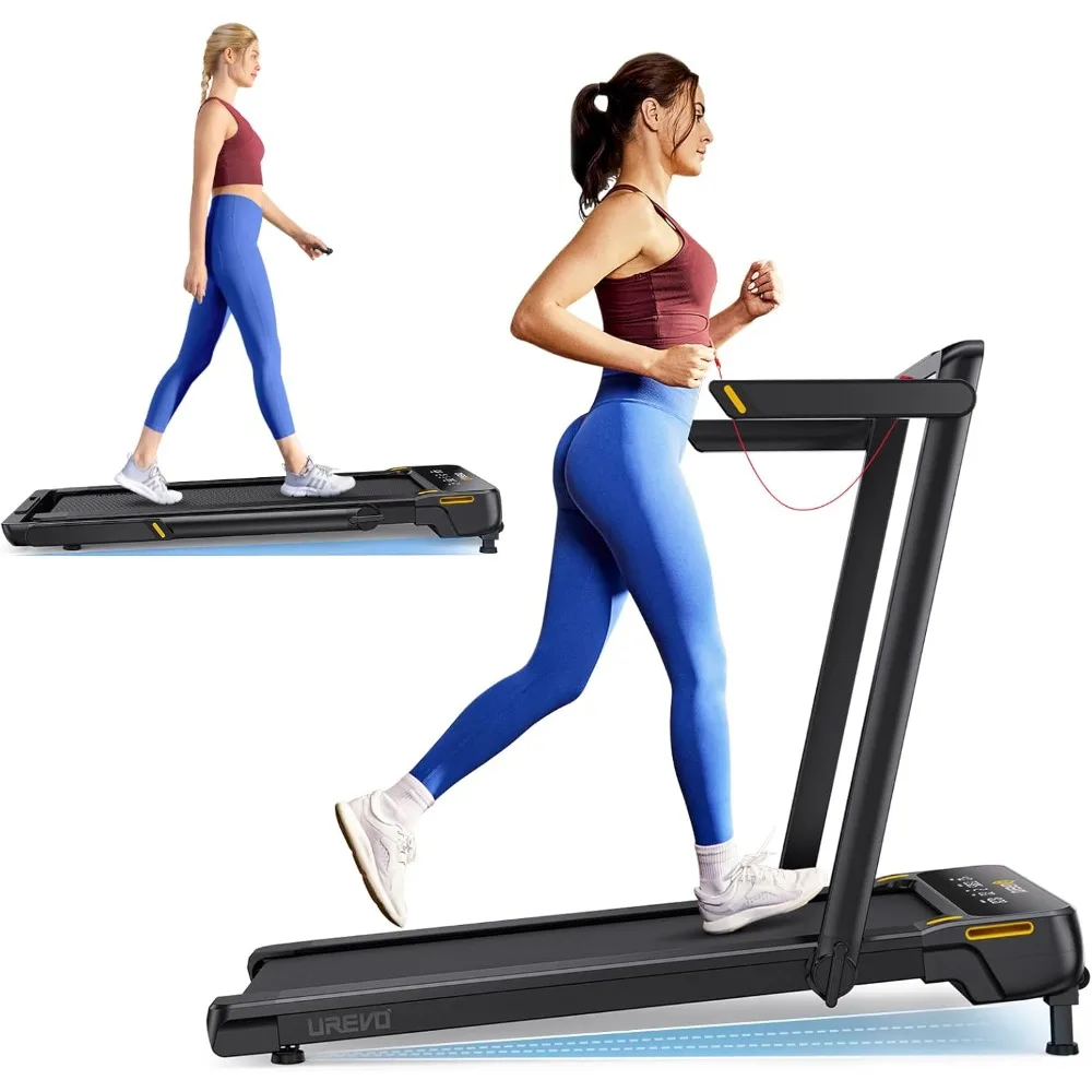 Walking Pad Treadmill with Incline, 2.5 HP Under Desk Treadmill, Foldable Treadmill for Home Office, Compact Treadmill with LED