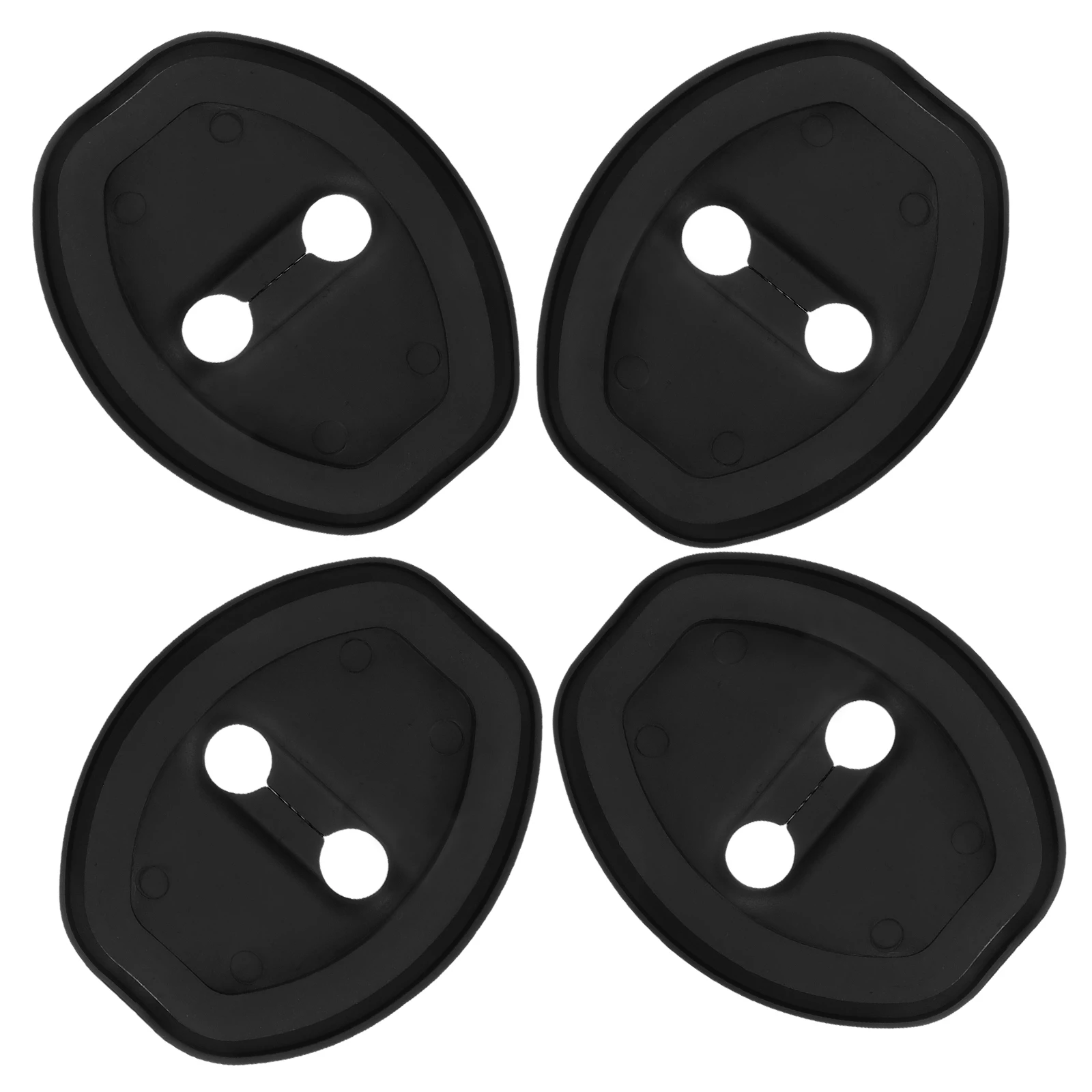 4pcs Silicone Car Door Latch Protective Cover Shockproof Scratch Resistant Universal Fit Door Lock Protector Car Interior