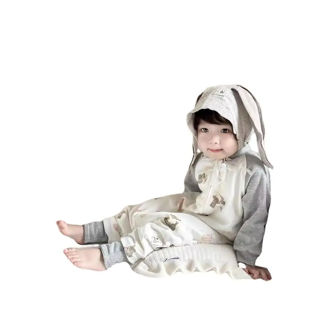 Jesienno-zimowe śpiworki dla niemowląt, kołderki zapobiegające obkurczaniu się, śpiworki z długim rękawem i rozdzielonymi nogawkami dla dzieci w wieku 2-4 lat.