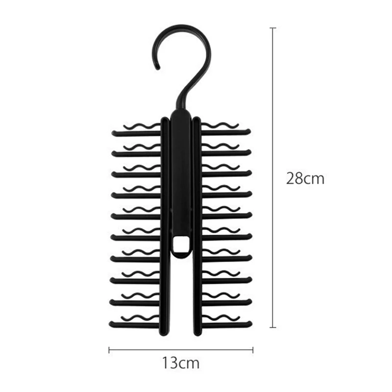 Adjustable Tie Storage Hanger Rack 360 Degree Rotating Household Tie Shelf Belt Silk Scarf Artifact Cabinet Organizer Hangers image 6