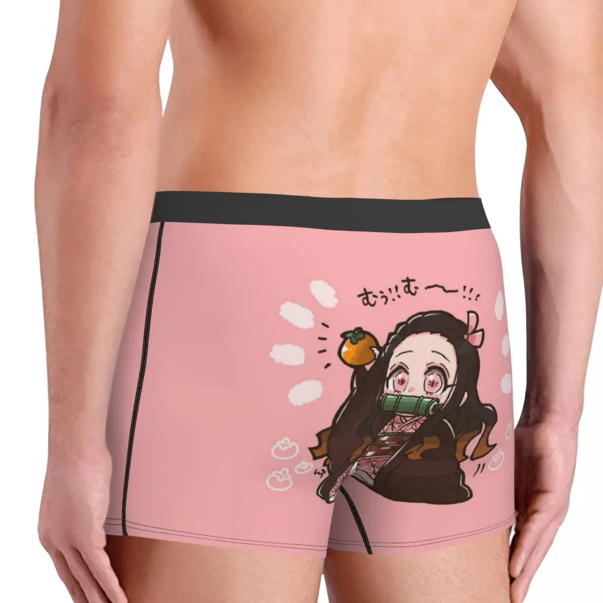 Custom Demon Slayer Anime Boxers Shorts Mens Kamado Nezuko Devil\'s Blade Briefs Underwear Fashion Underpants
