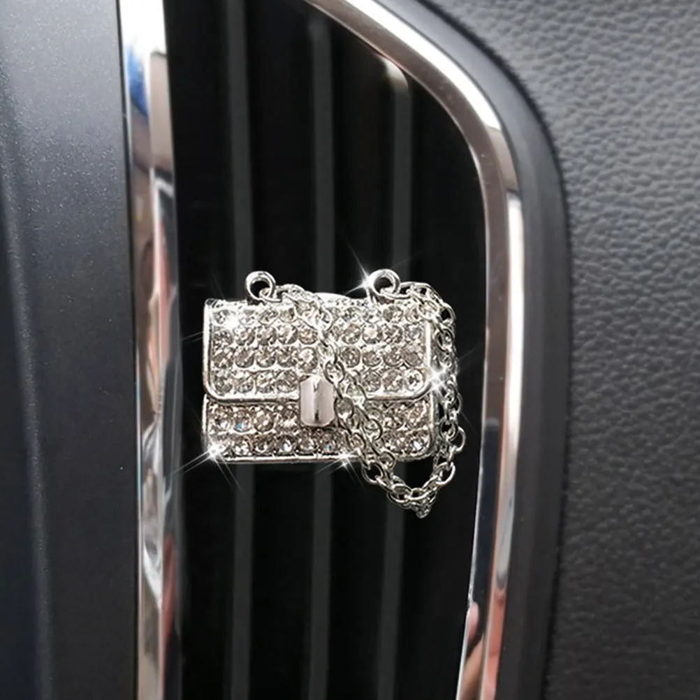 

2Pcs Leopard Head Car Air Vent Clips Rhinestone Decorative Auto Outlet Scent Diffuser Simple Installation Stylish Gift