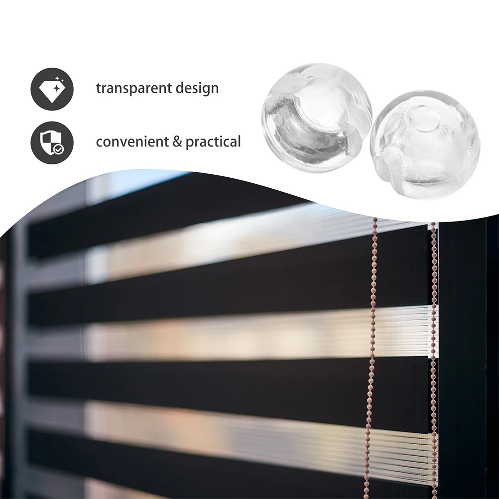 

25Pcs Beads Chain Fixer Transparent Stopper for Blinds Curtains Replacement Accessories Secure Beaded Chain Stops