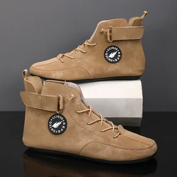 Men's Shoes Non Slip Walking Flats Comfortable Thin Bottom Lace Up Casual Shoes for Men Work Office Driving Shoes Men Footwear