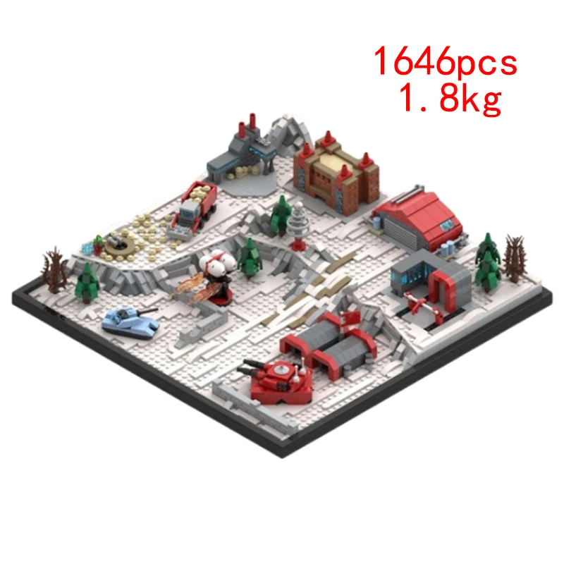 Spot MOC-142272 diorama 1646pcs small particle assembly block building model toy gift set