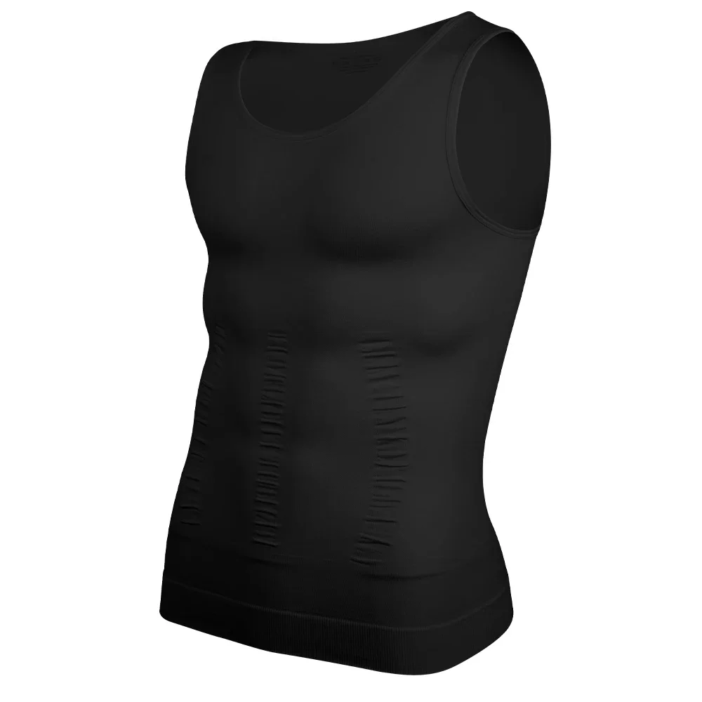 Compressieshirt voor heren voor body shaper afslankvest strak buikondergoed tanktop - afbeelding 1