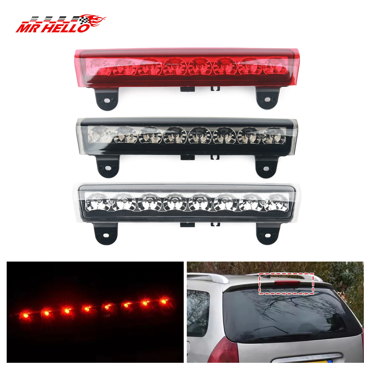 LED Third Brake Light for GMC Yukon / XL 2000-2006 12V High Position Brake Light for Chevrolet Tahoe Suburban 15170955