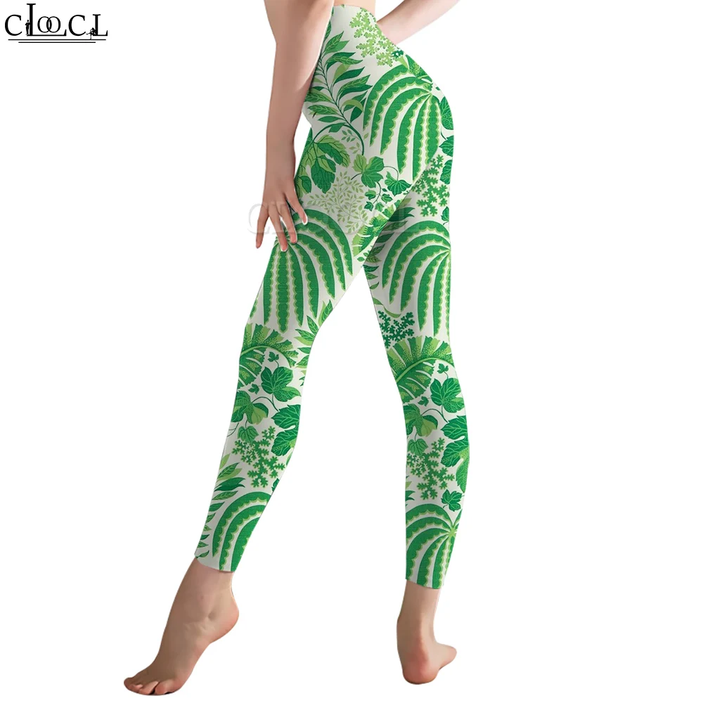 CLOOCL moda mujer Legging bosque tropical hojas patrón 3D impreso pantalones casuales mallas de cintura alta estiramiento Sexy pantalones de Yoga