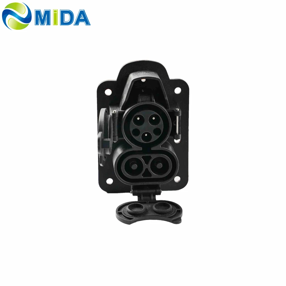 

High Power Current 500A CCS1 CCS2 Inlet 1000V DC Charging Socket for Electric Vehicles Car