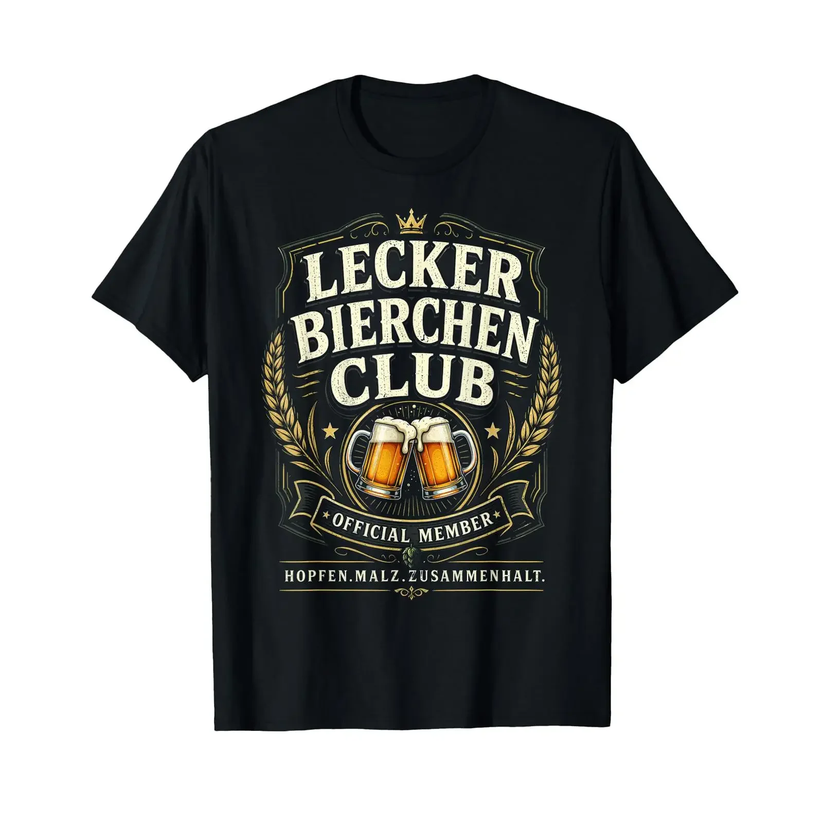 Delicious Beer Club T Shirt Costume Men's vintage Washed Soft Versatile Slightly Breathable Casual Top For Everyday Wear