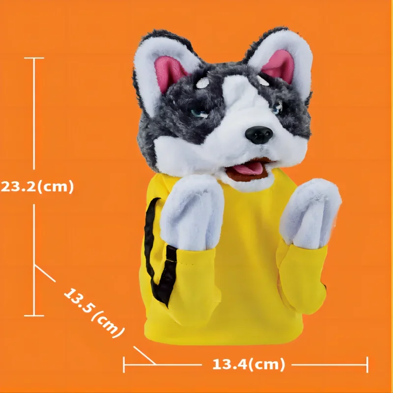 Kung Fu Animal Toy Husky Gloves Dog Interactive Hand Boxing Puppet Finger Battle Sound Plush Toy Plush Animal Boxing Dog