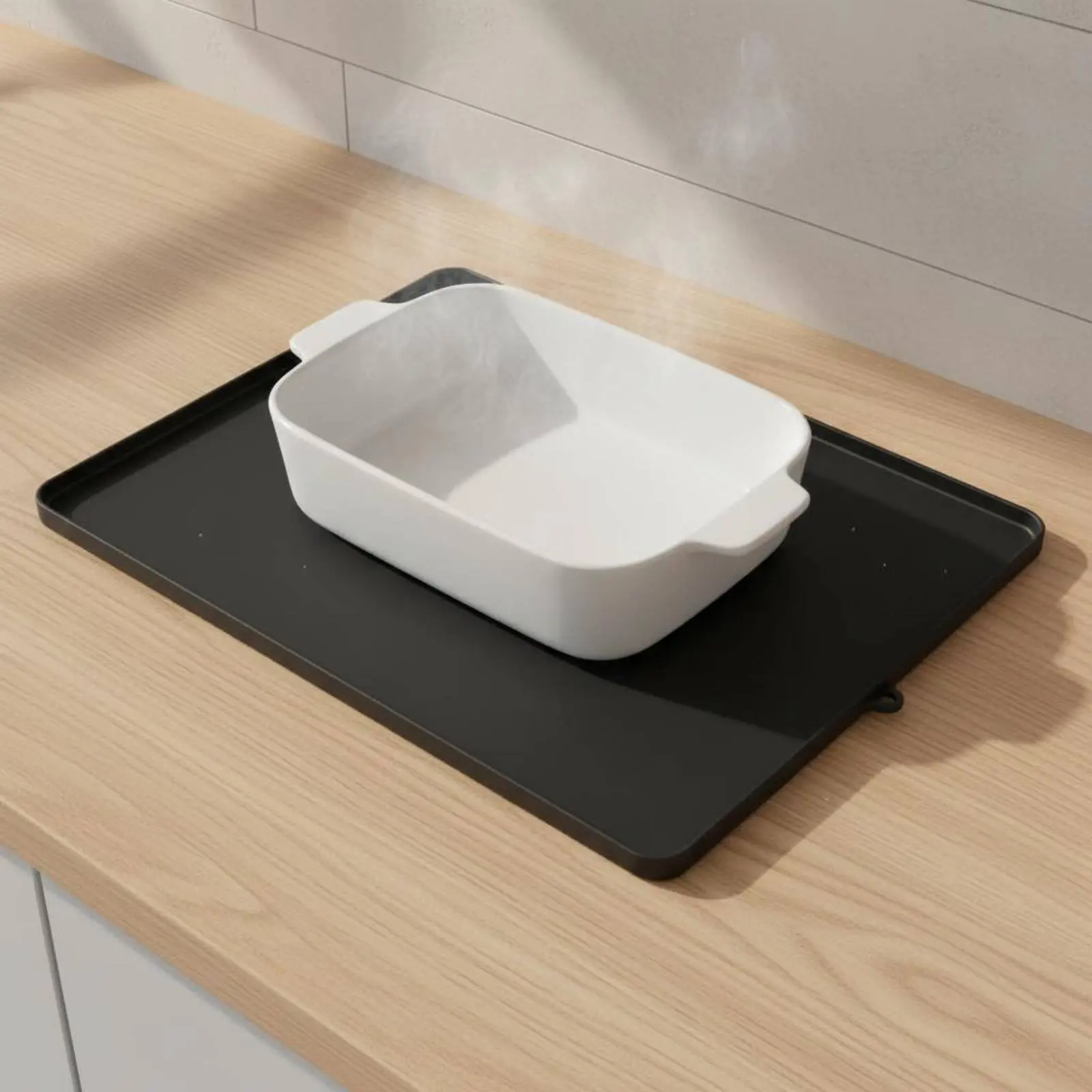 Silicone Microwave Top Mat Flexible Microwave Oven Top Protector Silicone Appliance Tray Spill Resistant Kitchen Accessory view 4