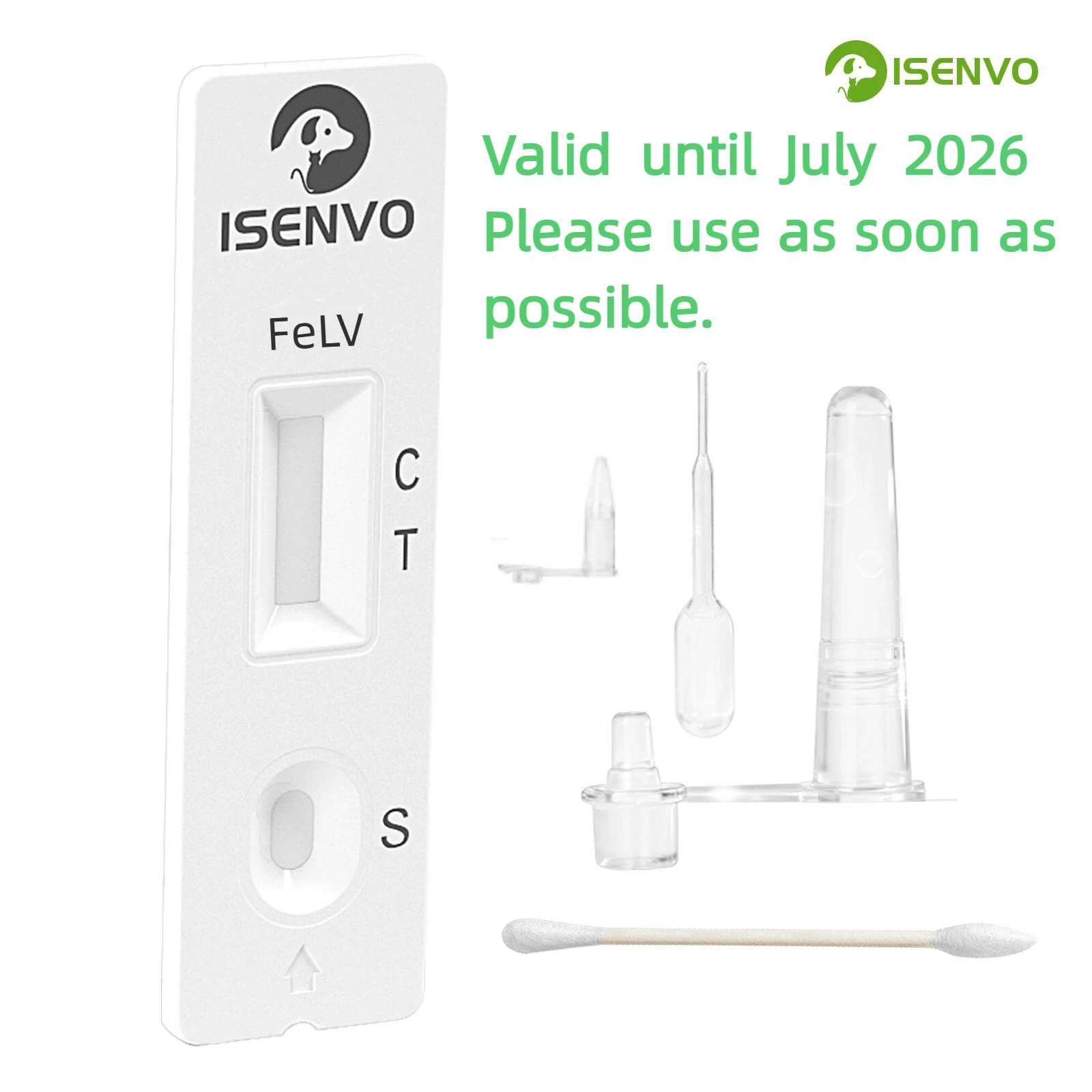 ¡Promoción! 5/10 unidades de kit de prueba rápida FeLV para gatos y gatitos en casa