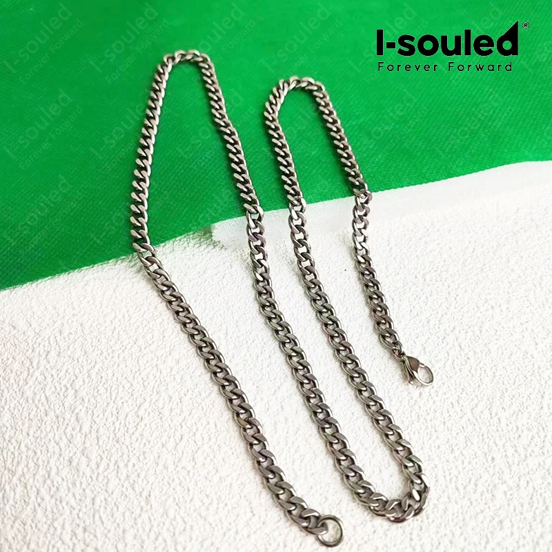 5.5mm True Titanium Necklace Men Women Hypoallergenic Nickel Free Chain