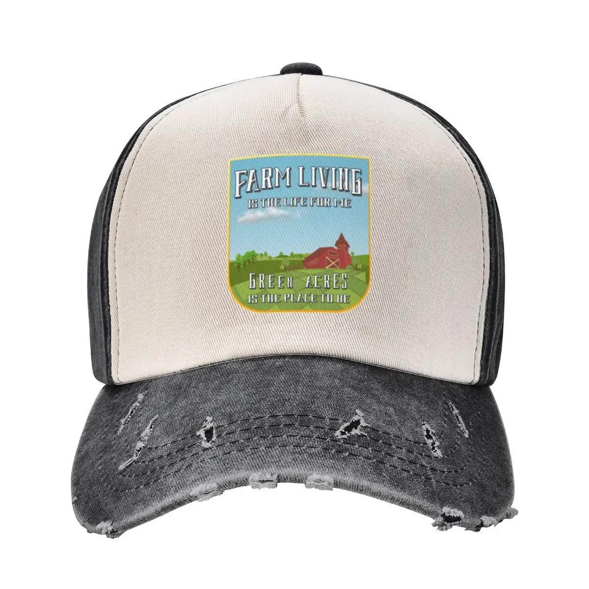 Farm Living Is The Life For Me, Green Acres Is The Place To Be Baseball Cap Sun Cap Golf Hat Man Men's Hats Women's