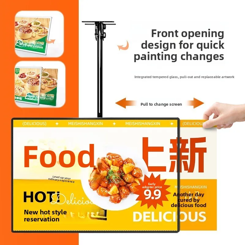 Ultra-thin TV ordering light box, billboard price list, wall-mounted magnetic attraction