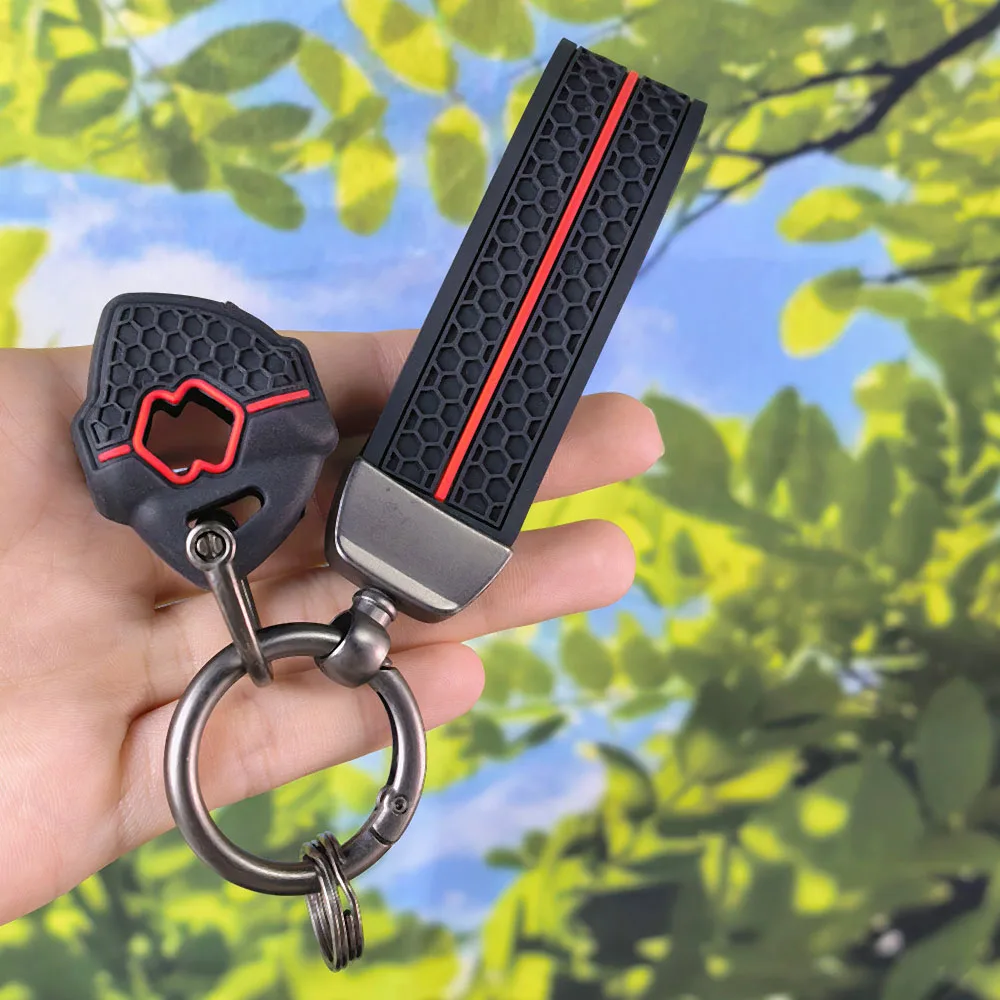 Anti-Slip Textured Key Sleeve With Keychain For Suzuki Vstrom 650 1000 1050 1050XT DL650 DL1000 Vstrom650 Vstrom1000 Vstrom1050