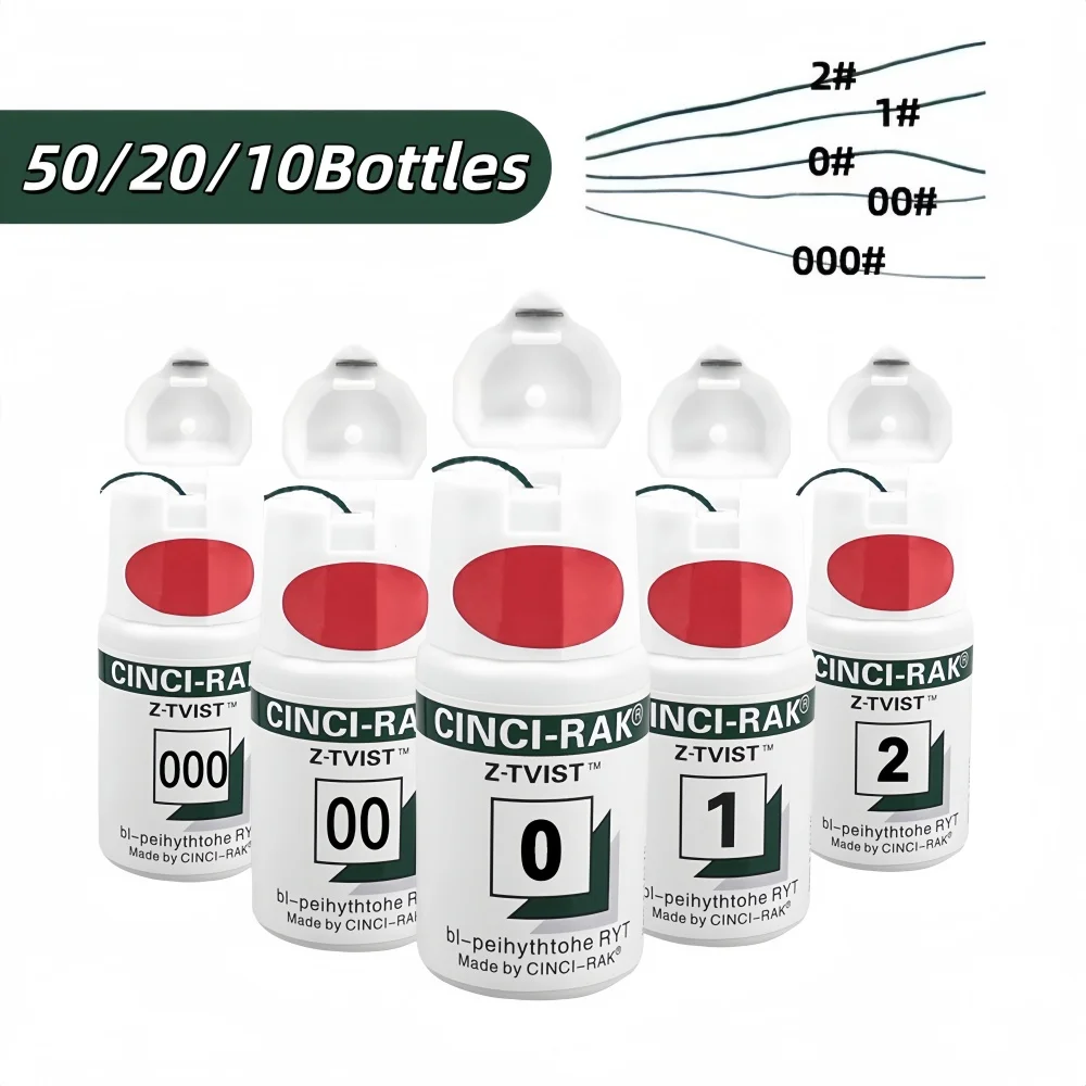 50/20/10Bottles Dental Thread Disposable Gingival Retraction Cord Knitted Cotton Gum Line Size 000 00 0 1 2 Dentist Consumables