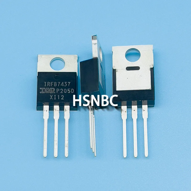 10Pcs/Lot IRFB7437PBF IRFB7437 FB7437 TO-220 40V 195A MOSFET N-Channel Power Transistor 100% New Imported Original