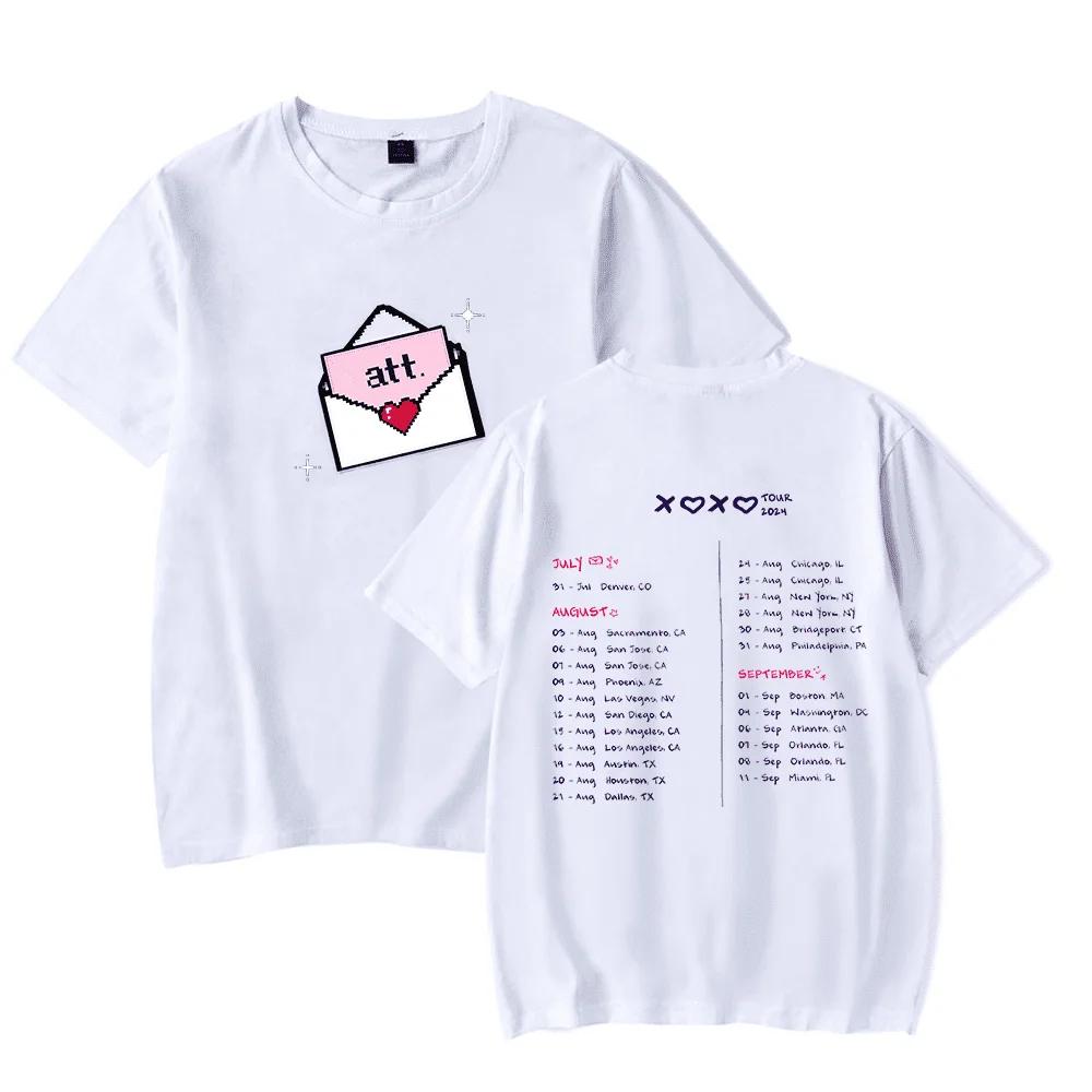 Young Miko XOXO Tour 2024 Merch Short Sleeve T-shirt Unisex Fashion Crew Neck Top
