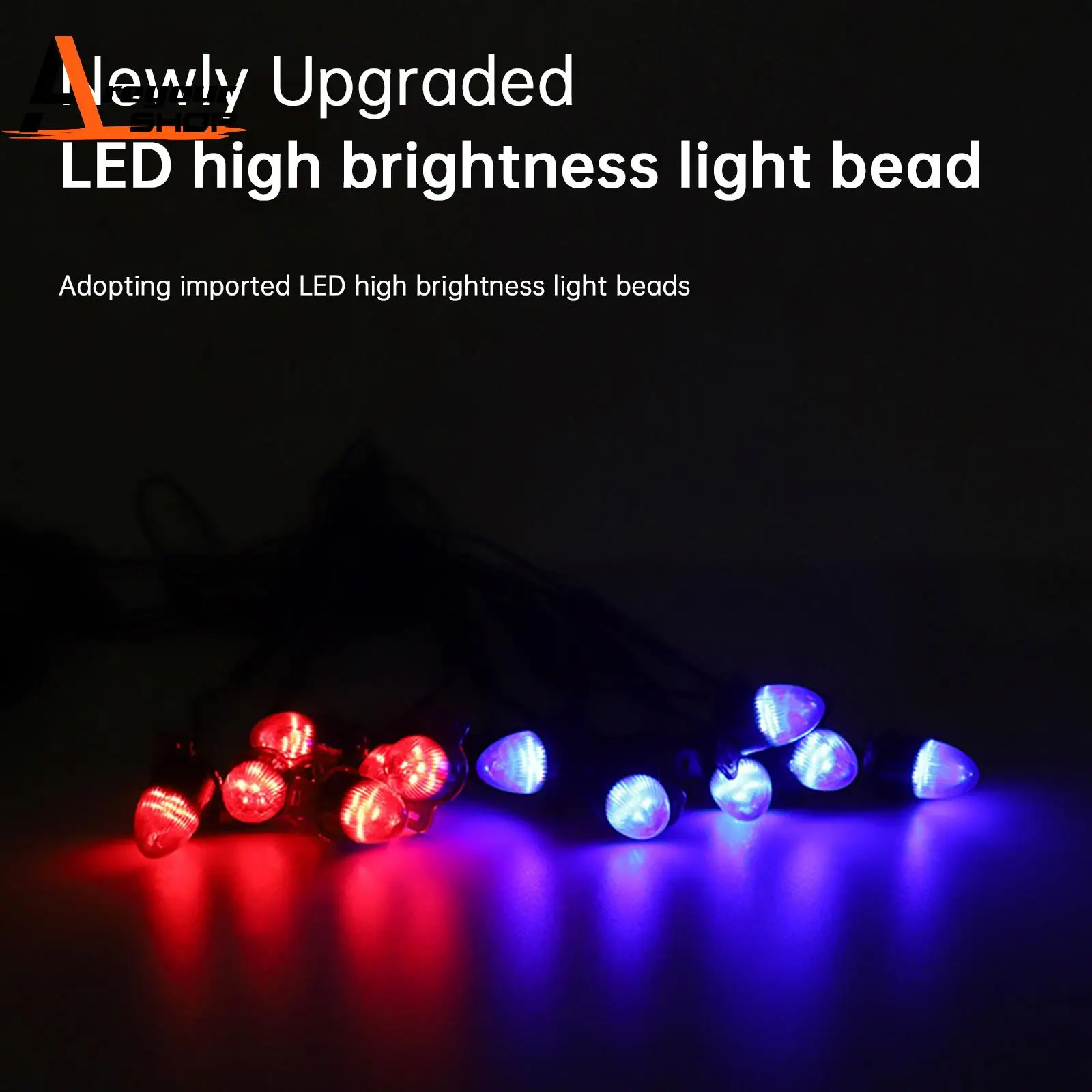 

8 шт. передняя решетка светодиодное мигающее освещение пулевидной головки для универсального автомобиля