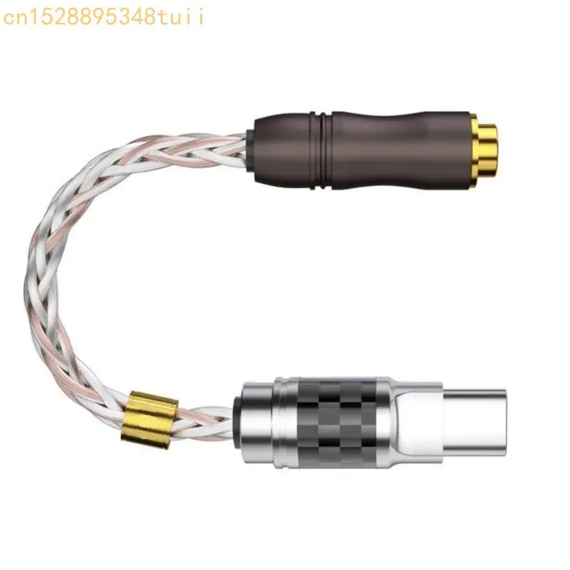 

Y4QF 9cm Headphone Adapter USB Type C to 3.5mm/2.5mm Dongle Plug HiFi Sound