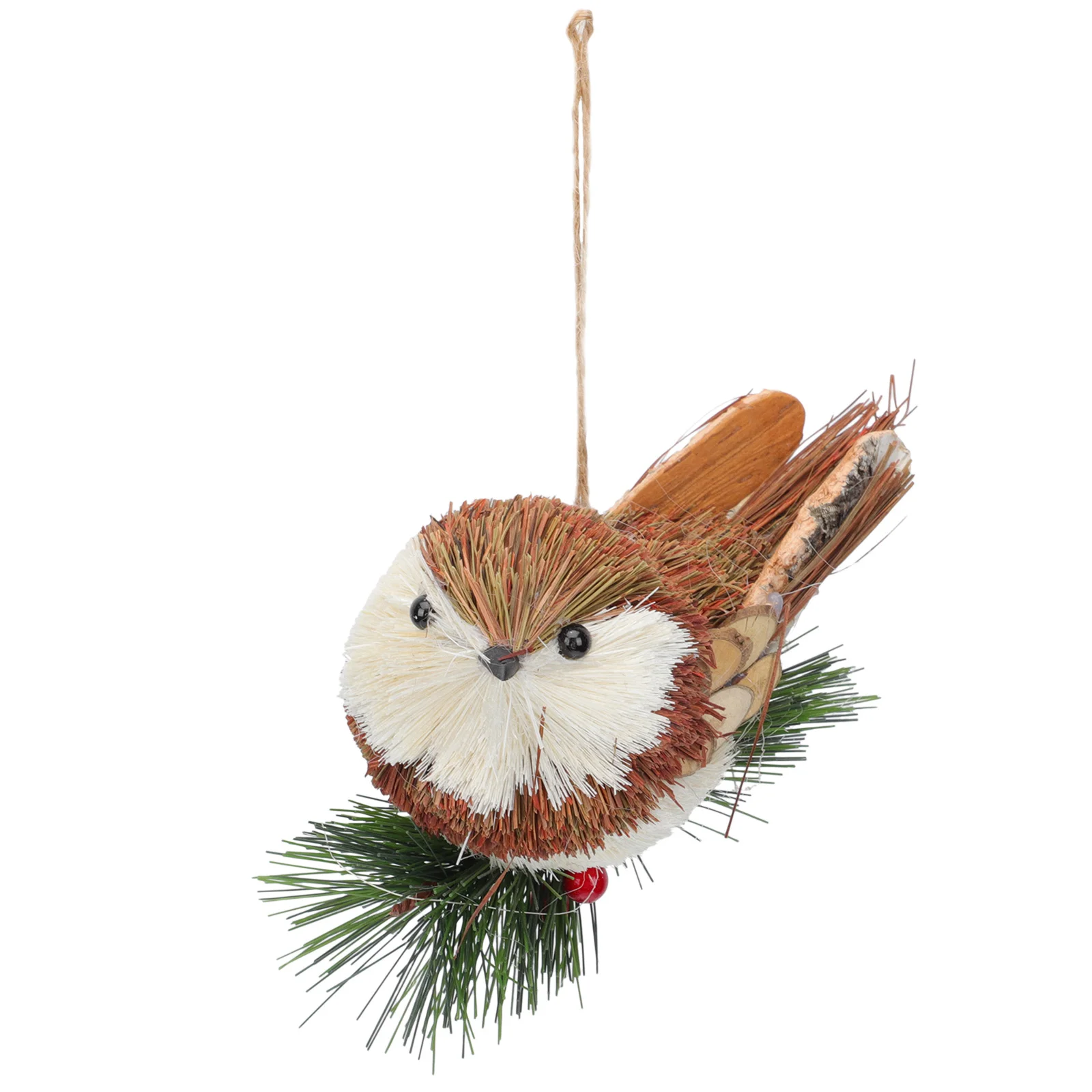 

1Pcs Straw Bird Pendant Hand-Made Hanging Decoration Garden Yard Tree Ornament Hand-Made Bird Decoration