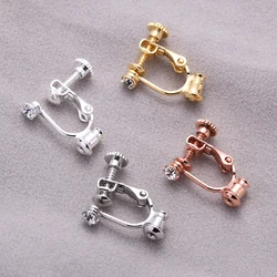 UNNAIER Drill Screw Ear Clip Converter Invisible Painless Female Hole-Free Ear Clip DIY Material Bag Earrings Change Ear Clip