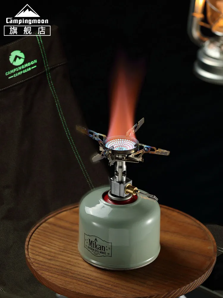 

Портативная газовая плита Campingmoon XD-2-NE для кемпинга, высокомощная, ветрозащитная, с функцией стабилизации давления