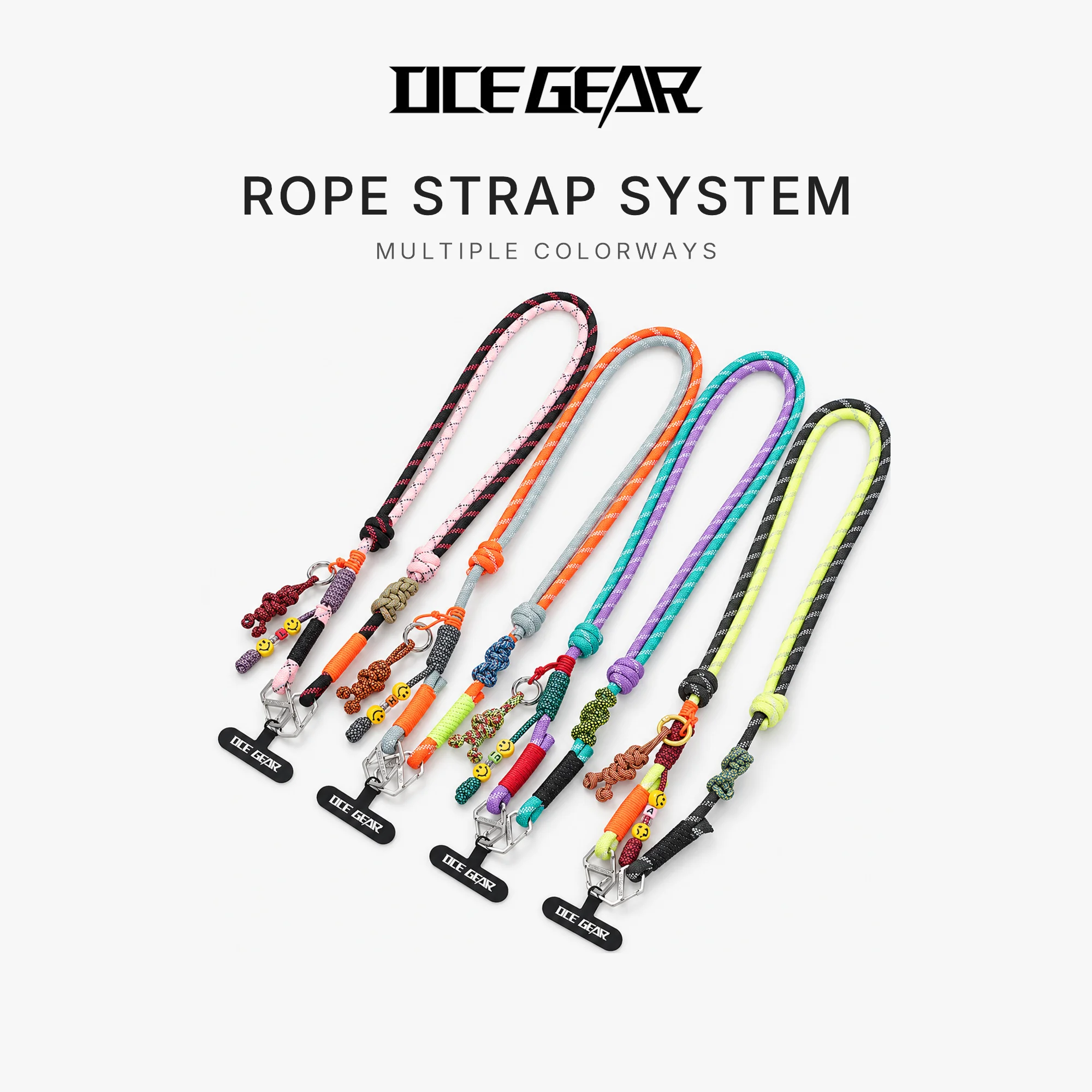 OCE GEAR Multifunctional Adjustable Lanyard Outdoor Rope Strap for Phone Camera Crossbody Bag - DIY Hanging Cord Accessory