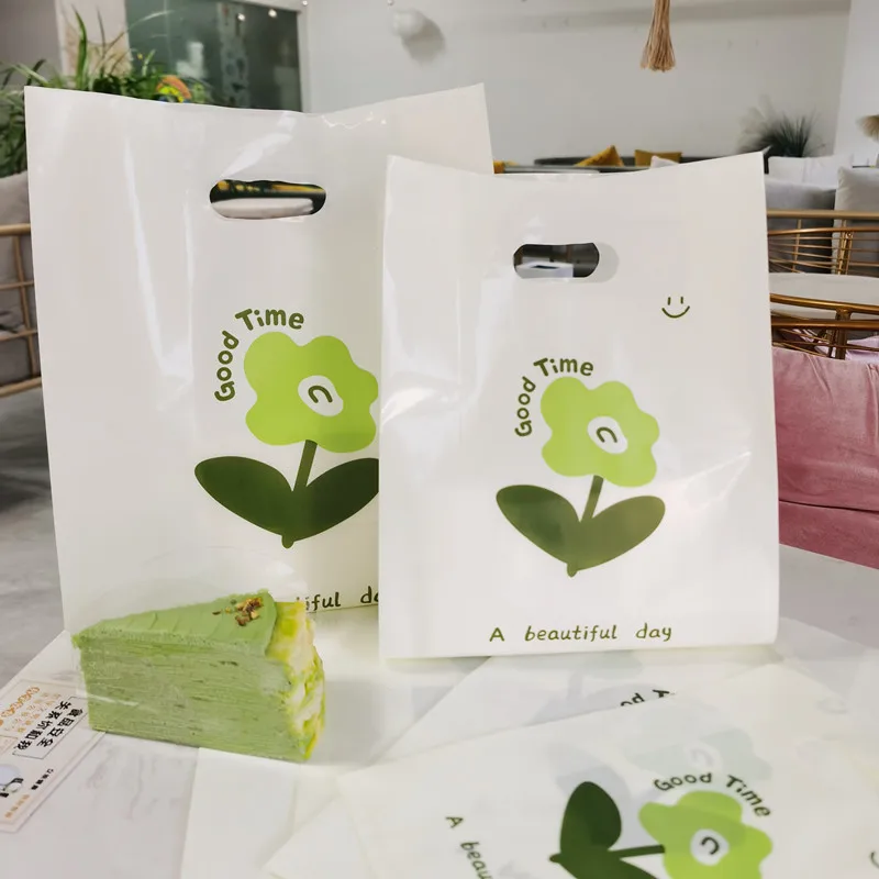 Plastic Packing Big Handle Bag, Custom Printed, LDPE Shopping, Wedding Bags, Design Logo, Free Shipping, 200Pcs