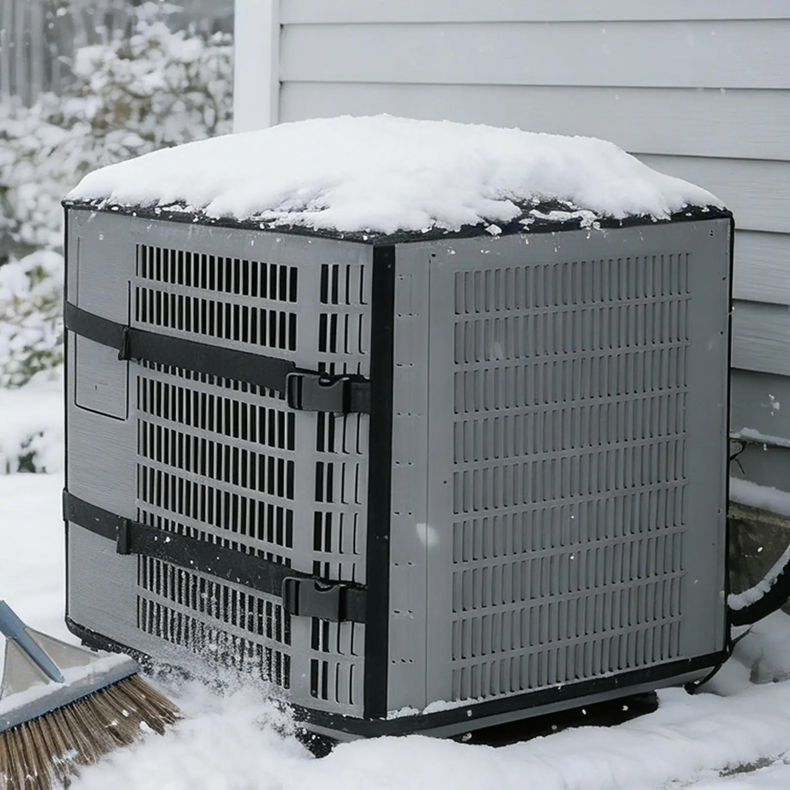 Outdoor Air Conditioner Mesh Cover Central AC Condenser Cover Waterproof Breathable 2 In 1 Unit Air Conditioning Cover
