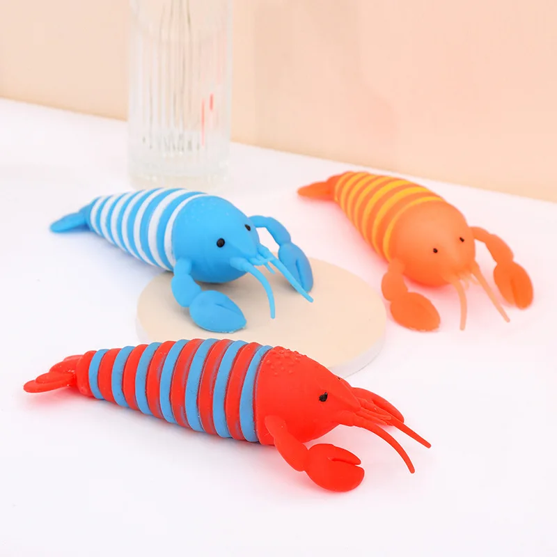 Decompression Lobster Cartoon Animal Australian Lobster Vent Simulation Toy Tpr Soft Glue Flour Innovative Gift K51