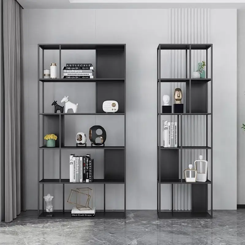 Benutzerdefiniert. Licht Luxus Einfache Rack Einfache Bücherregal Boden Multi-Schicht Eisen Wohnzimmer Partition Büro Lagerung Rack Display-ständer