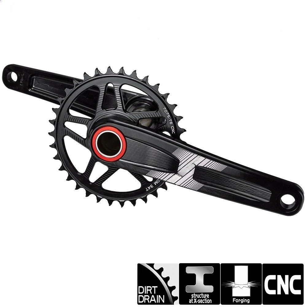 

Blade Crankset with Bottom Bracket, 32T 34T 36T 38T Round Chainring, 170mm 175mm MTB Crank Arm